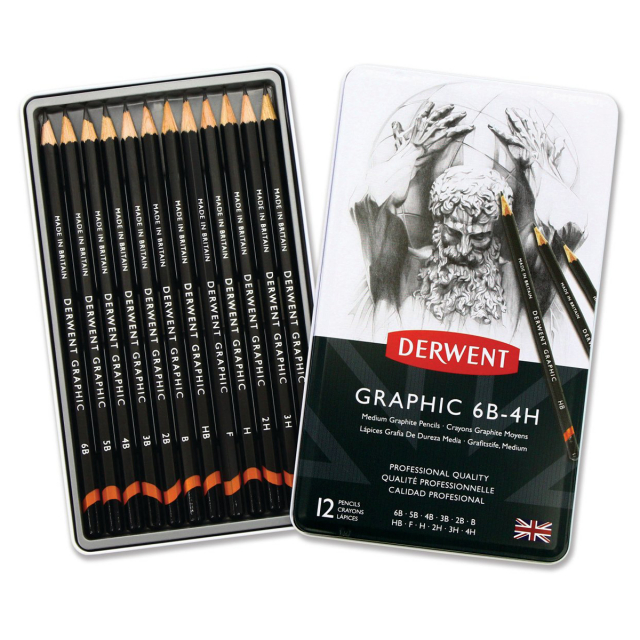 Graphic Bleistift 12er-Set 6B-4H