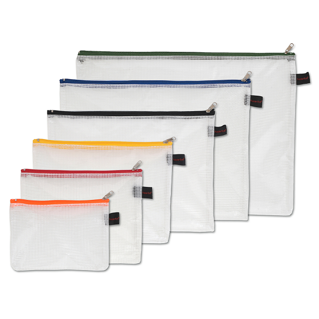 Set aus 6 Reißverschlussbeuteln