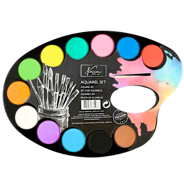 Farbpalette Aquarell 12 Farben