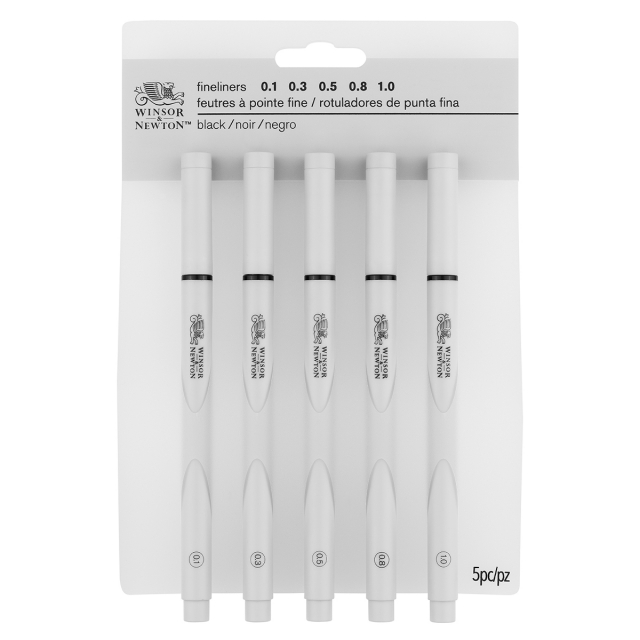 Fineliner 5er-Set Schwarz