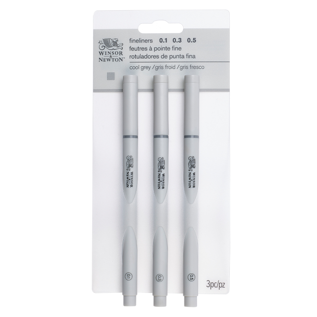 Fineliner 3er-Set cool Grey