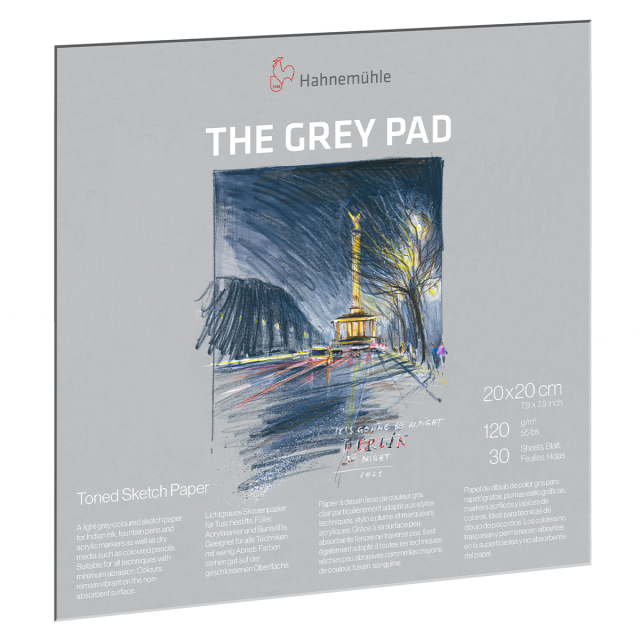 The Grey Pad Skizzenblock 20x20 cm 120g