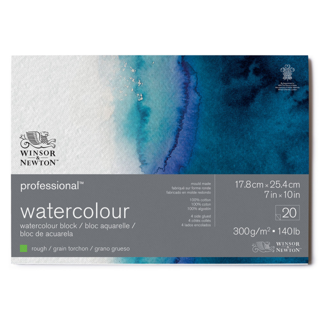 Professional Aquarellblock Rough 18x26 cm 300g