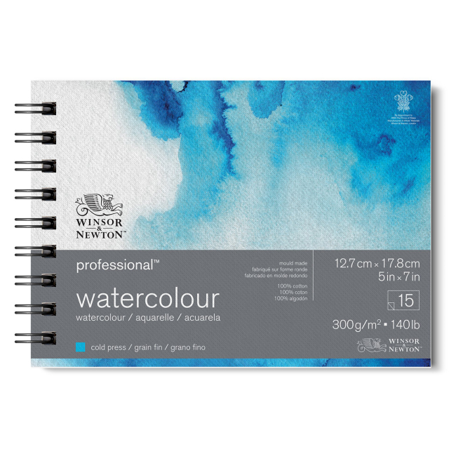 Professional Aquarellblock Spirale CP 13x18 cm 300g