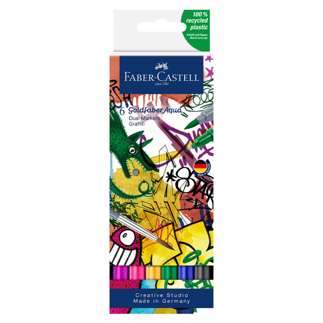 Goldfaber Aqua Dual Marker 6er-Set Graffiti