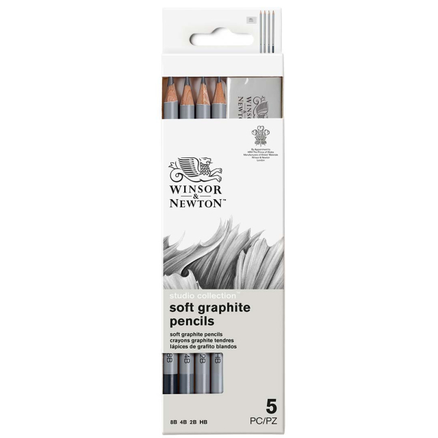 Studio Collection Bleistifte Soft 4er-Set + Radiergummi