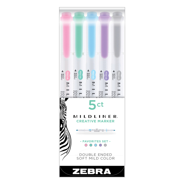 Mildliner 5-pack Favorites set