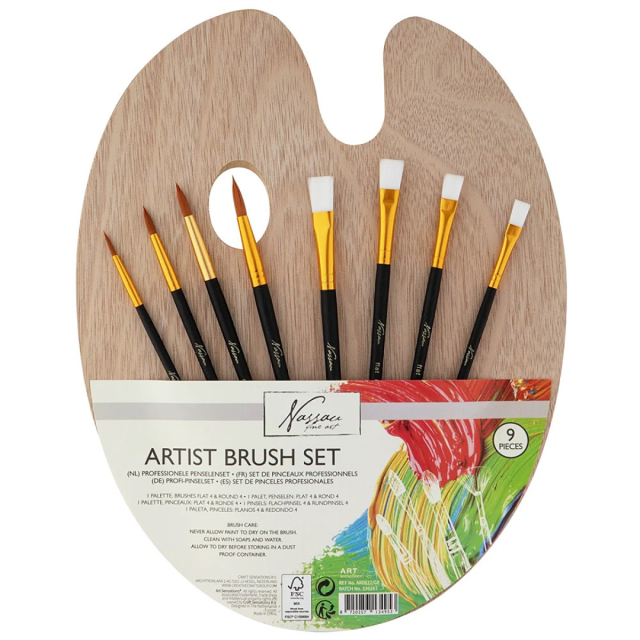 Künstlerpalette & Pinselset