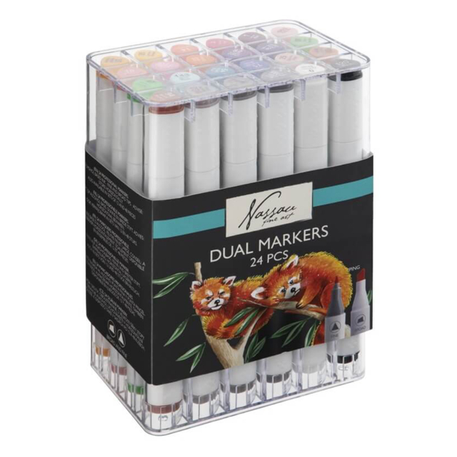Dual Tip Marker 24 stk