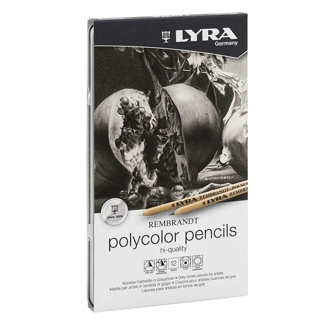 Rembrandt Polycolor Graustufen 12er-Set