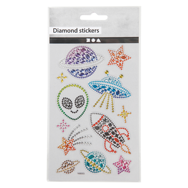 Diamond Stickers Weltraum 1 blatt