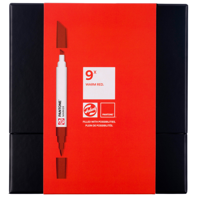 Marker 9er Set Warm Red