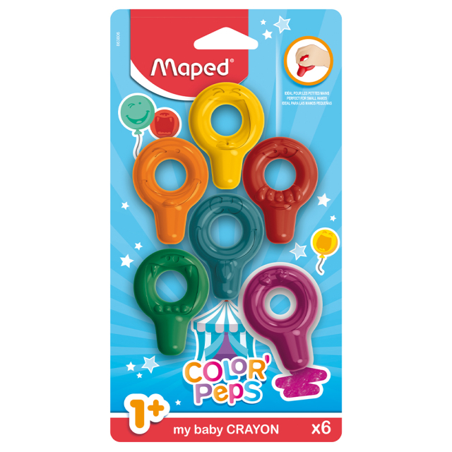 Color'Peps Baby-Wachsmalstifte 6er-Set