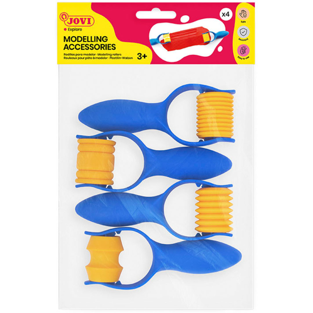 Roller für Ton Verschiedene Muster 4er-Pack (ab 3 Jahren)