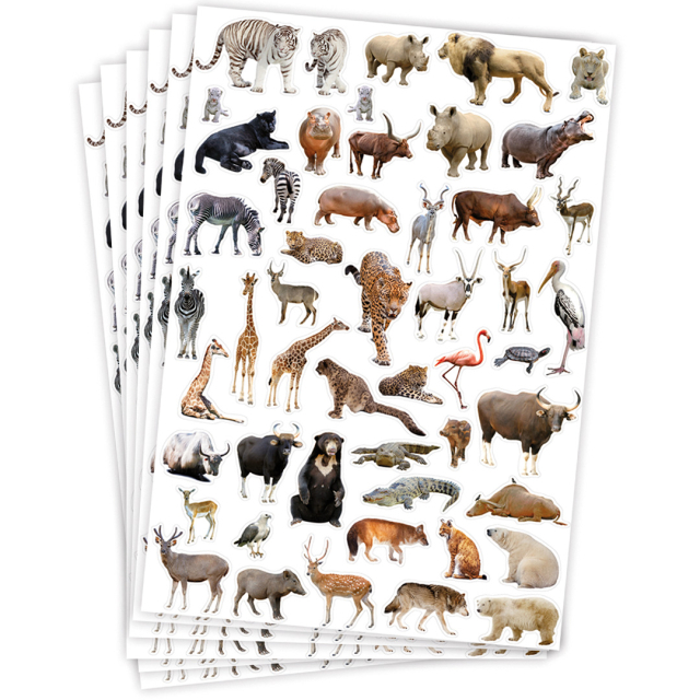 Stickers Wildtiere 6 blatt