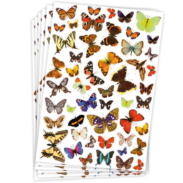 Stickers chmetterlinge 6 blatt