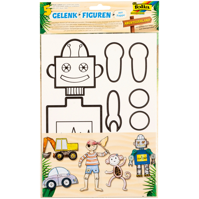 Gelenkfiguren aus Pappe Abenteuerland 