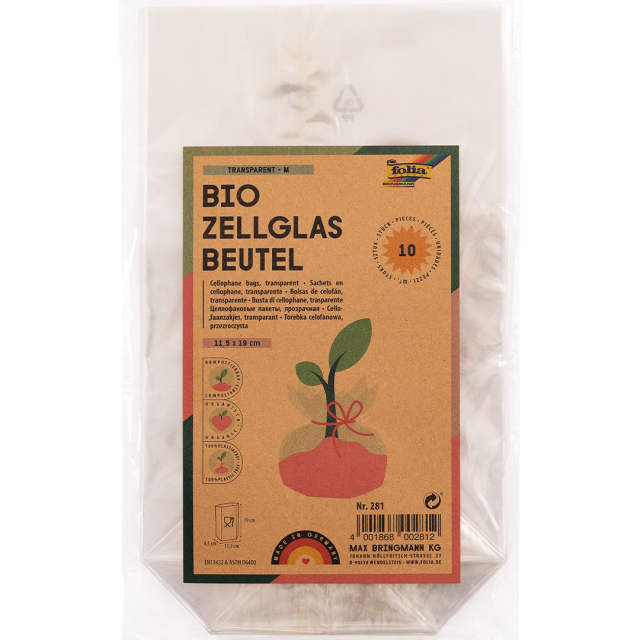 Zellophanbeutel Größe M 10er-Pack