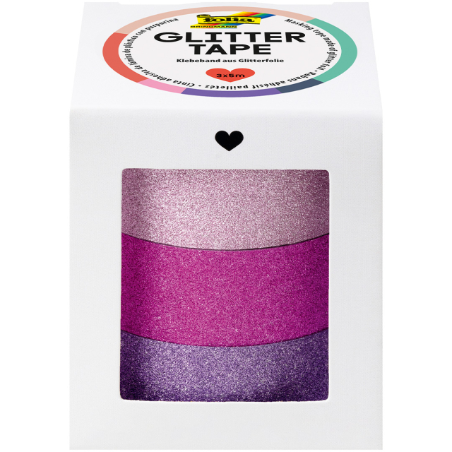 Glitter-Tape Lila 3er-Pack