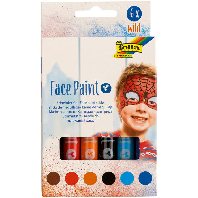 Face Paint Set Wild 6er-Pack
