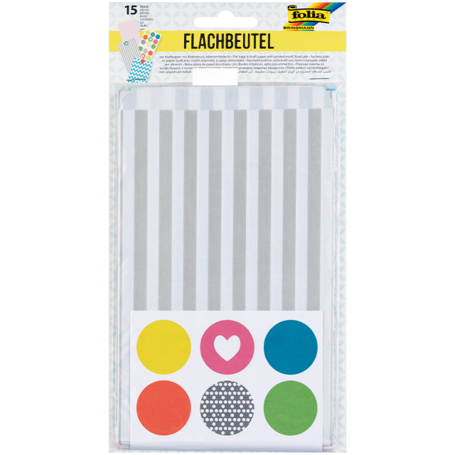 Papiertüten Mix Flach 15er-Pack
