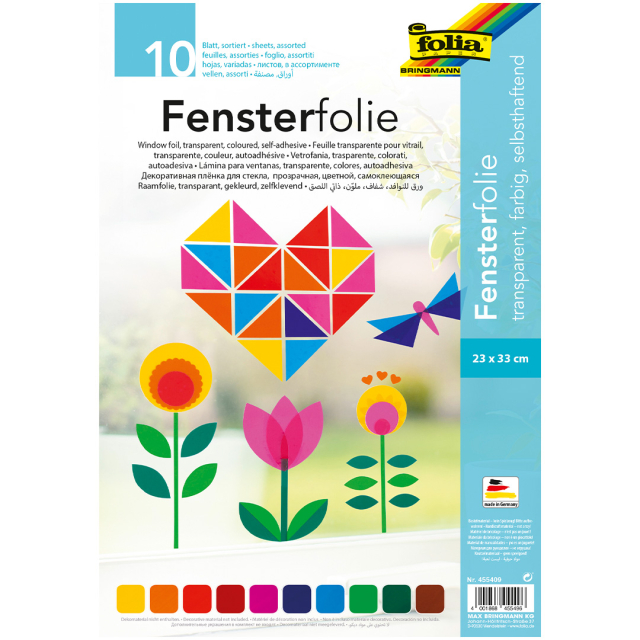 Fensterfolie Farbe 10 Blatt