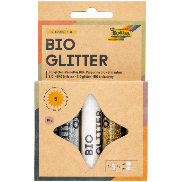 Bio Glitter Mix Sternenstaub 5er-Pack