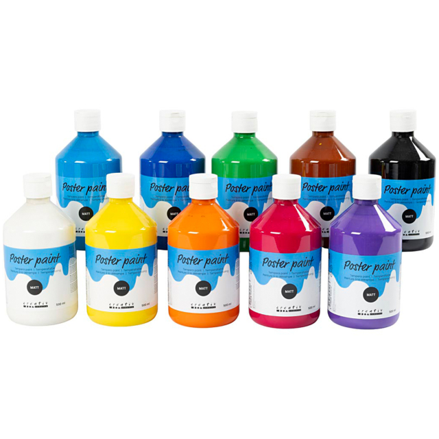 Poster Paint Temperafarbe Matt 10x500ml