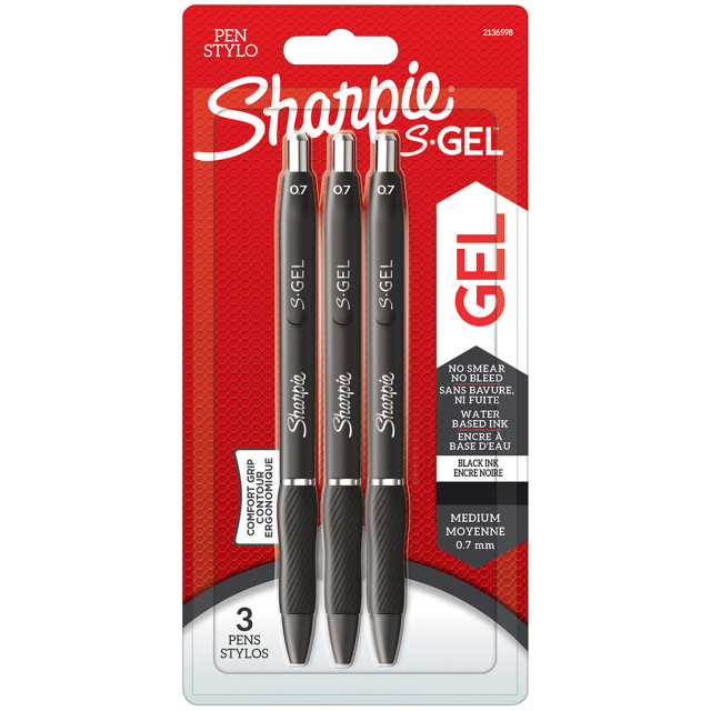 S-Gel 0,7 mm 3er-Pack Black