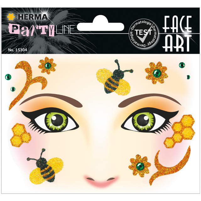 Face Art Stickers Biene