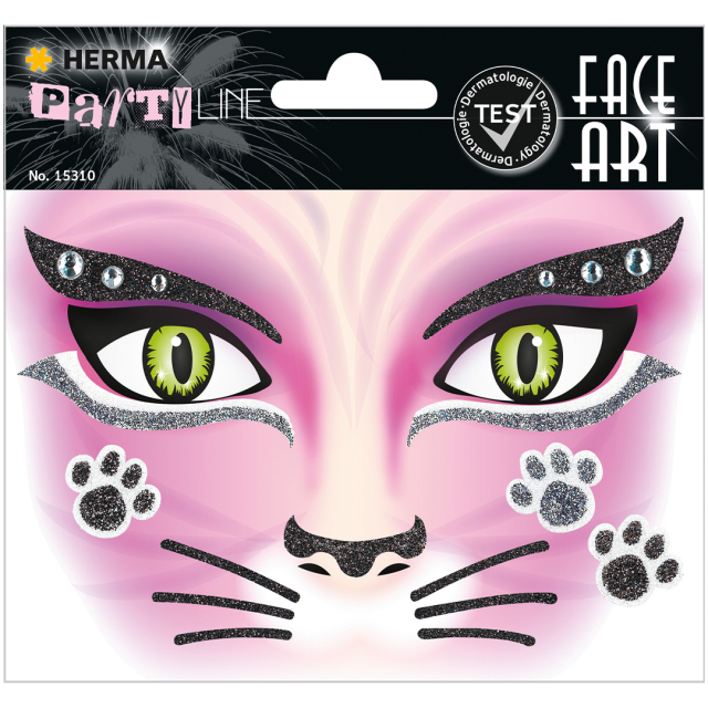 Face Art Stickers Katze
