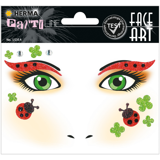 Face Art Stickers Marienkäfer
