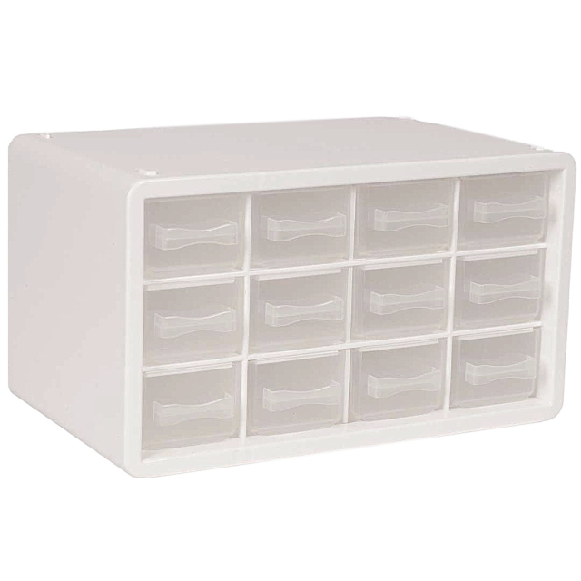 Aufbewahrungsbox mit 12 Fächern Off-White