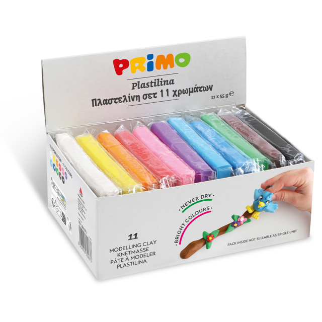 Plastilina Knetmasse 11er-Pack Start-set 55 g