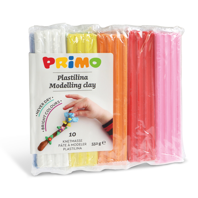 Plastilina Knetmasse 10er-Pack Start-set 55 g