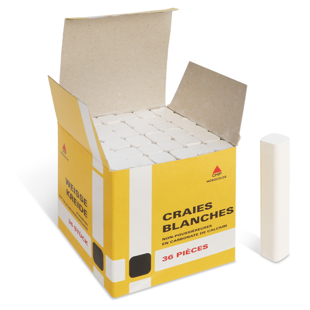 Weiße Tafelkreide Jumbo 36er-Pack