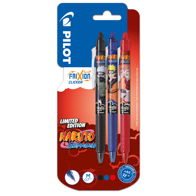 FriXion Clicker Naruto 0.7 3er-Pack
