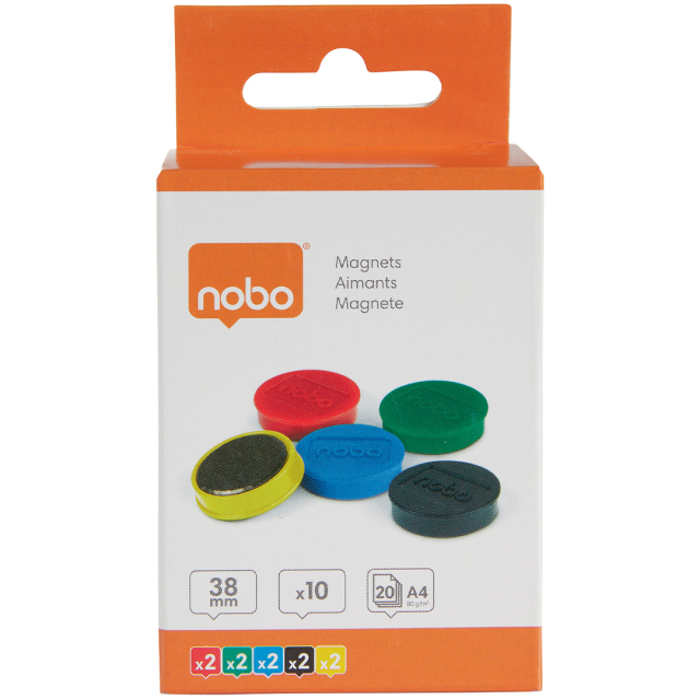 Magnete 38 mm Stark 10er-Pack Farbmix