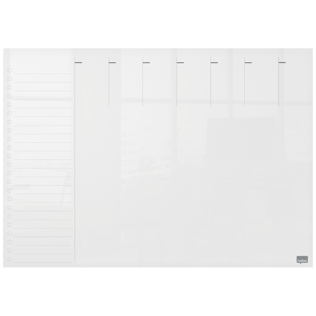 Transparentes Mini-Whiteboard Wochenplan A3