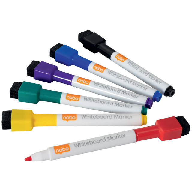 Whiteboard marker Mini mit Radierer 6er-Set
