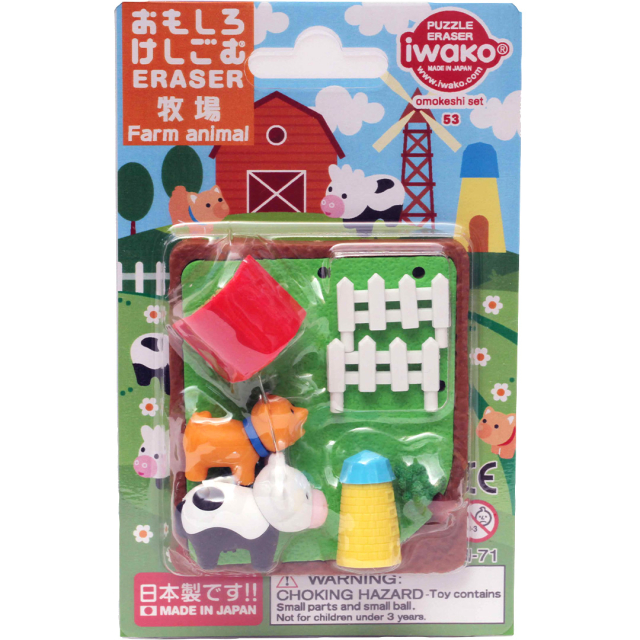 Puzzle Radiergummis Bauernhoftiere