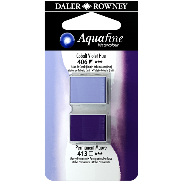 Aquarelle Half-pan Duo Cobalt Violet Hue/Mauve