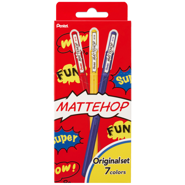 Mattehop Gelschreiber Original Colours 7er-Pack