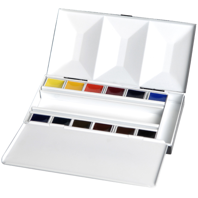 Aquarell Bijou 12-set 1/2-Näpfe