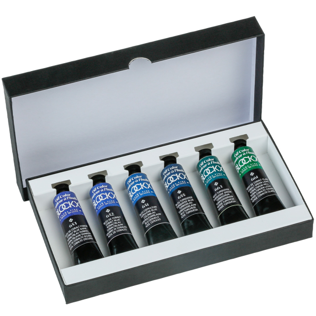 Ölfarbe Assortment 6x20 ml Cobalts