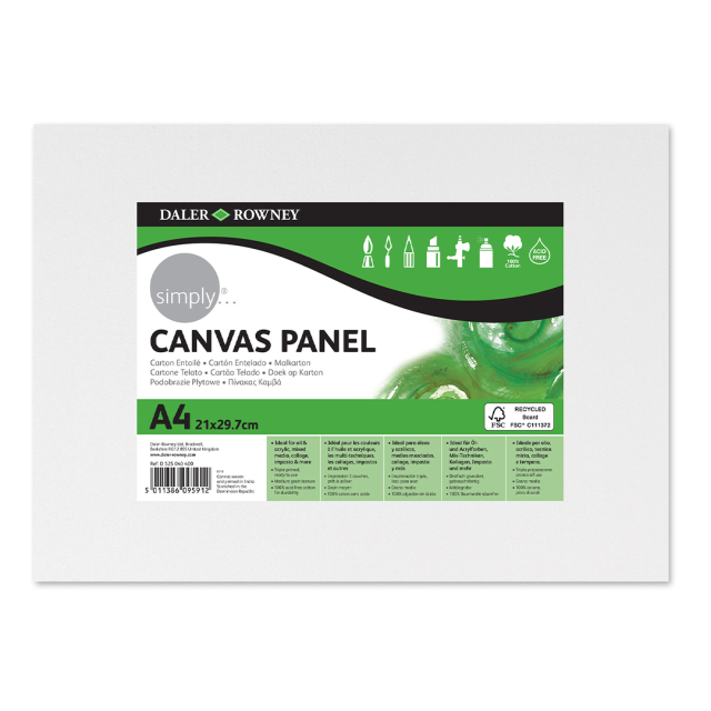 Canvas board Baumwolle A4