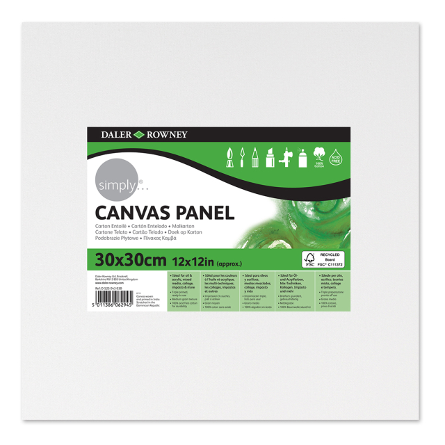 Canvas board Baumwolle 30x30 cm