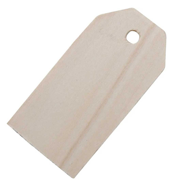 Manilla Holzgeschenkanhänger 3x6 cm 10er-Pack
