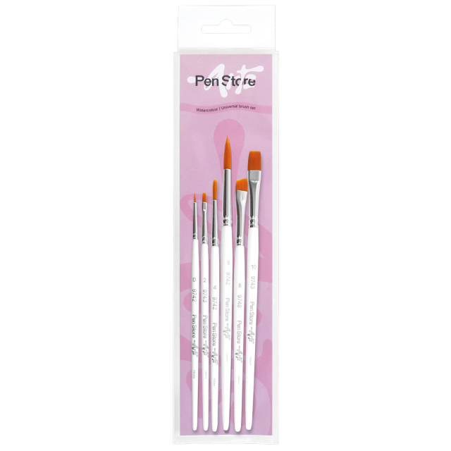 Synthetische Pinsel Aquarell/Universal 6er-Set