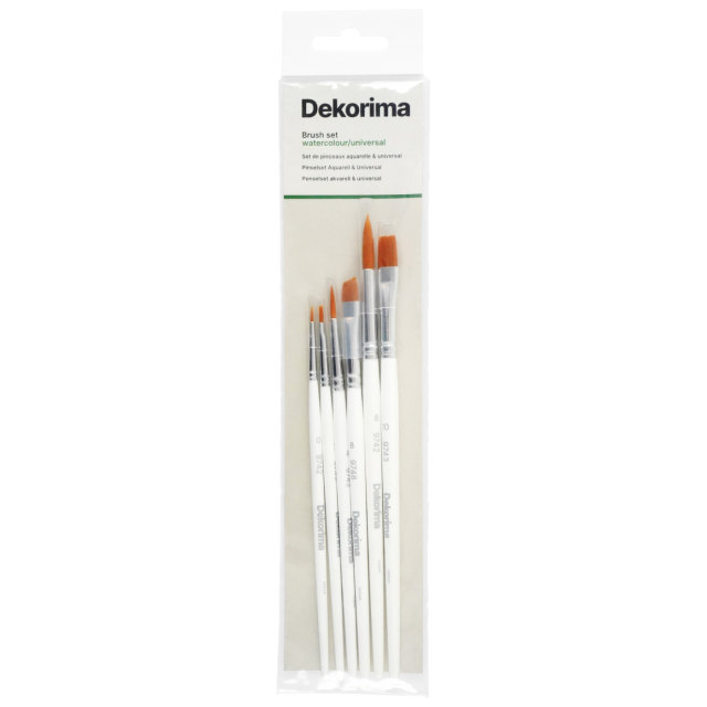 Synthetische Pinsel Aquarell/Universal 6er-Set